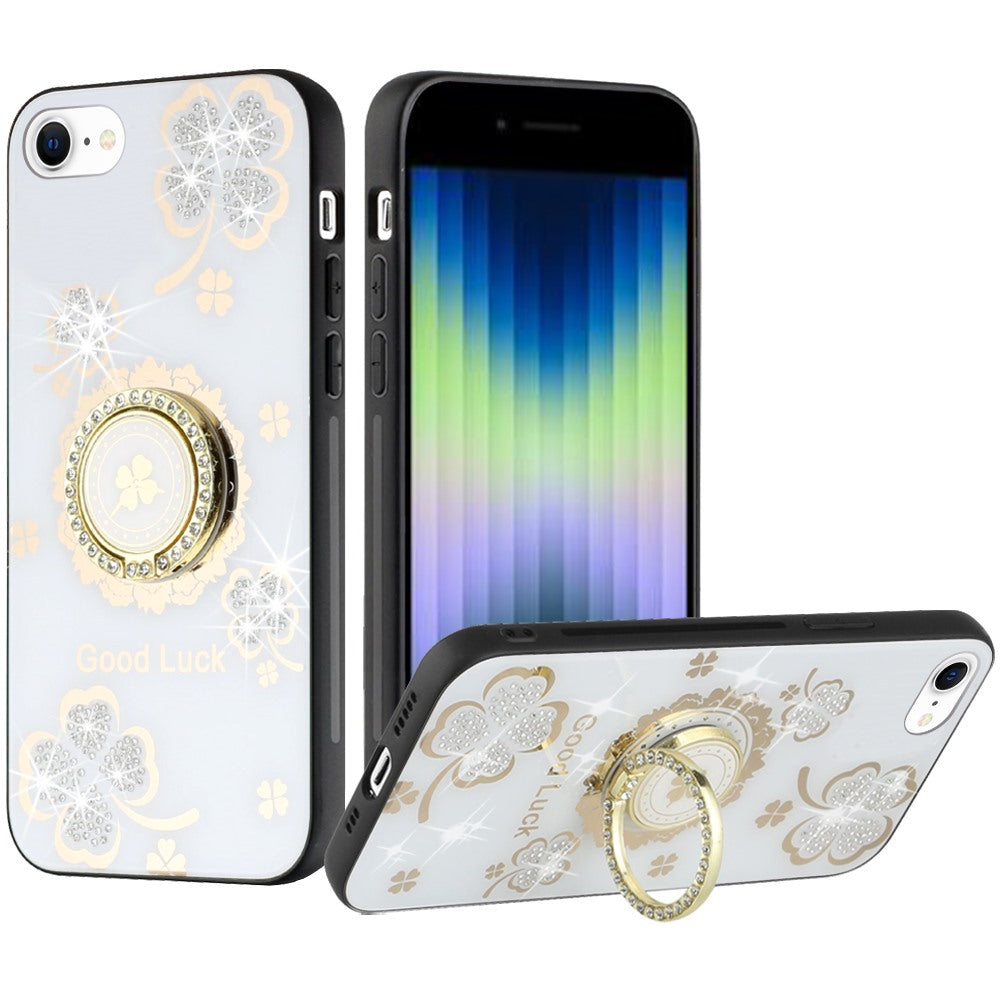 For Apple iPhone 11 (6.1")3D Diamond Bling Sparkly Glitter Ornaments Engraving Hybrid Armor Metal Fashion  Phone Case Cover