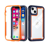 For Apple iPhone 13 Pro (6.1") Hybrid 3 in 1 Transparent Shockproof Full Body Frame Bumper Rugged Hard PC TPU Rubber Protective Heavy Duty  Phone Case Cover