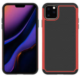 For Apple iPhone 13 (6.1") Textured Hybrid Tuff Shockproof Rugged Hard PC & Silicone TPU Anti-Slip Dual Layer Protective Bumper  Phone Case Cover
