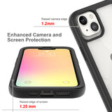 For Apple iPhone 13 /Pro Max Mini Hybrid Clear Shockproof Dual Layer Protection Hard Rugged PC and Soft TPU Silicone Bumper Frame Back  Phone Case Cover