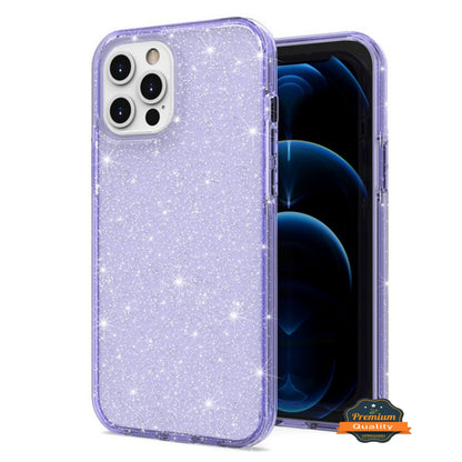 For Apple iPhone 14 /Plus Pro Max Glitter Sparkle Bling Shiny Thin Slim Hybrid Shockproof Rubber Silicone TPU  Phone Case Cover