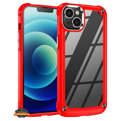 For Apple iPhone 14 /Pro Max Heavy Duty Hybrid Clear back Shield Hard TPU Bumper Edge Frame Shockproof Protective  Phone Case Cover
