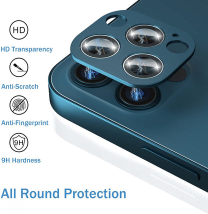 For Apple iPhone 14 (6.1") Camera Lens Protector Back Tempered Glass Camera [9H Clear Glass] [Case Friendly] Black Screen Protector