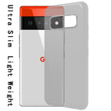 For Google Pixel 6 Premium Hybrid Soft Silicone Gummy TPU Gel Candy Skin Flexible Skinny Slim Thin Protector Clear Phone Case Cover