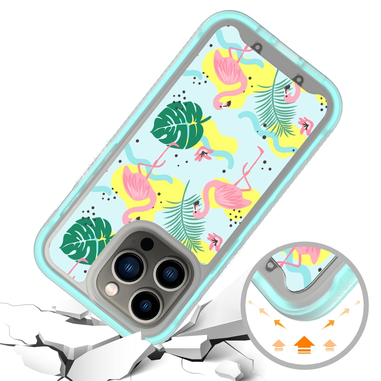 For Apple iPhone 14 (6.1") Stylish Design 2in1 Hybrid Dual Layer Armor Hard PC Rubber TPU Shockproof Front Frame  Phone Case Cover