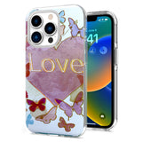 For Apple iPhone 13 Pro Max (6.7") Stylish Gold Layer Design Hybrid Rubber Hard PC Shockproof Armor Rugged Slim  Phone Case Cover