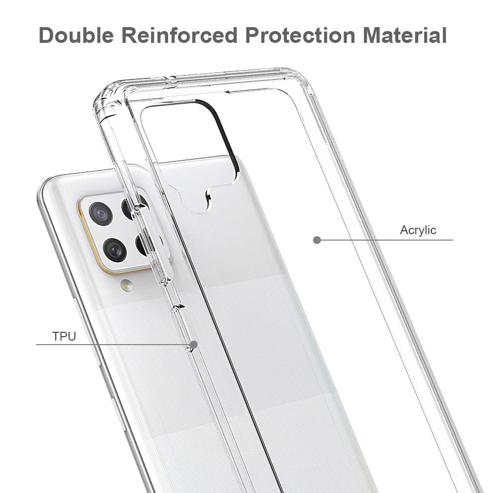 For Apple iPhone 14 Pro Max (6.7") Hybrid Slim Clear Transparent Shock-Absorption Bumper with TPU + Hard PC Back Frame Clear Phone Case Cover
