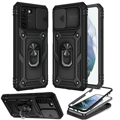 For Apple iPhone 14 Pro Max (6.7") Hybrid Built-in 360° Rotate Magnetic Ring Stand with Camera Protection Heavy Duty  Phone Case Cover