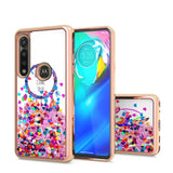 For Apple iPhone 13 (6.1") Waterfall Quicksand Flowing Liquid Glitter Water Design Electroplating Bling TPU Hybrid Frame Protective  Phone Case Cover
