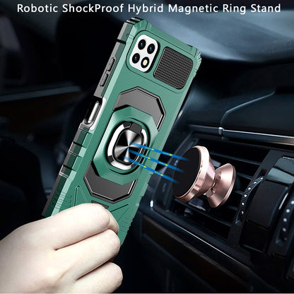 For Wiko Voix Hybrid Dual Layer with 360° Rotate Magnetic Ring Stand Holder Kickstand, 2in1 TPU Rugged PC Shockproof  Phone Case Cover