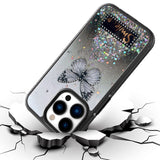 For Motorola Moto G 5G 2022 Butterfly Smile Glitter Bling Sparkle Epoxy Glittering Shining Hybrid Hard PC TPU Silicone  Phone Case Cover