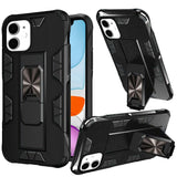 For Apple iPhone 13 Mini (5.4") Hybrid Magnetic Slide Stand fit Car Mount Grip Holder Full Body Heavy Duty Rugged Military Grade  Phone Case Cover