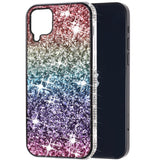 For Samsung Galaxy A42 5G Rhinestone Sparkling Rainbow Gradual Glitter Full Diamond Bling Protective Hybrid Rugged Slim TPU Bumper  Phone Case Cover