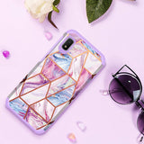For Apple iPhone 13 Pro /13 (6.1") Luxury Fashion Pattern Design Slim Hybrid Grid Bumper Rubber Soft TPU & Hard Back PC Protective  Phone Case Cover