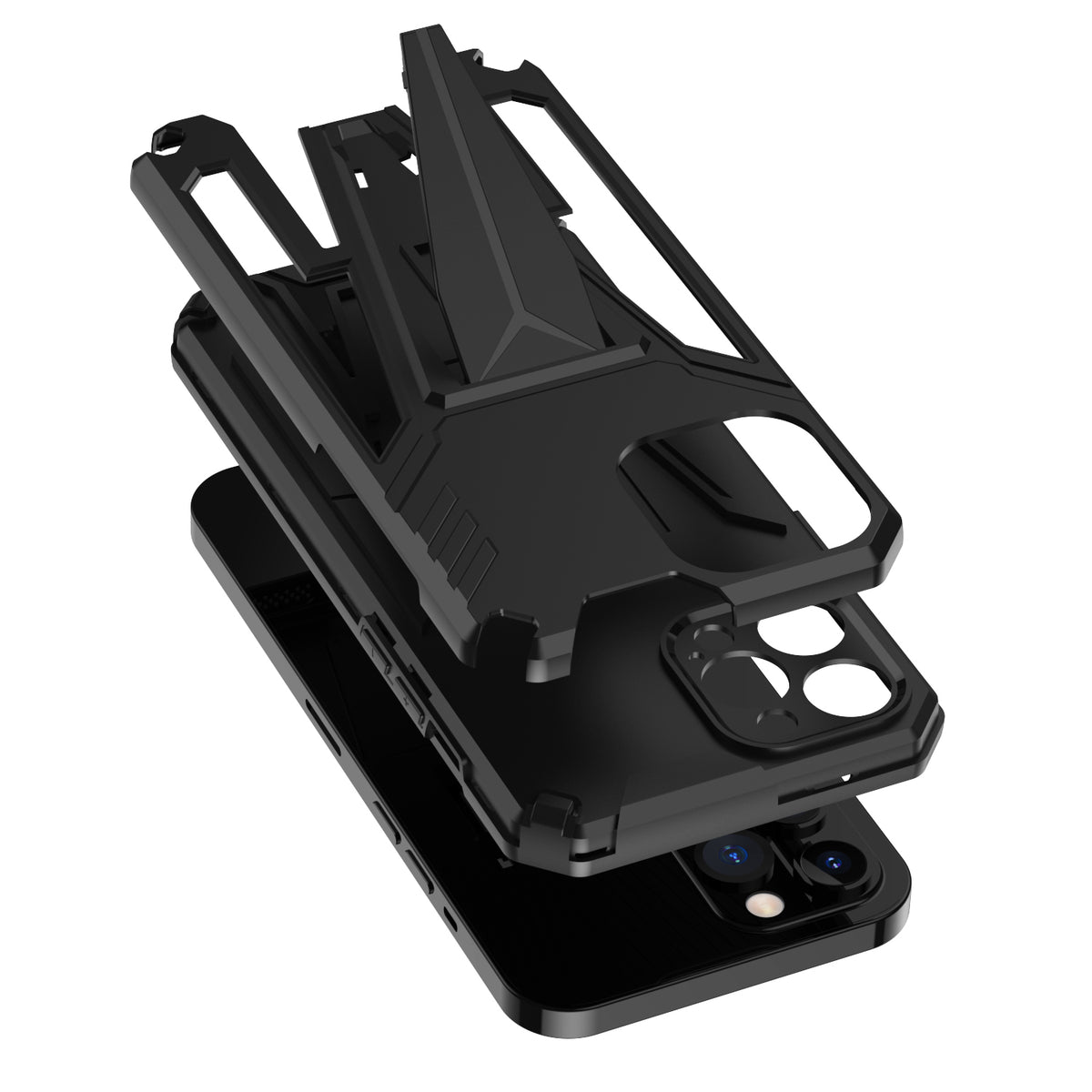 For Apple iPhone 14 /Plus Pro Max Heavy Duty Protection Hybrid Kickstand Rugged Shockproof Military Grade Dual Layer  Phone Case Cover