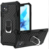 For Apple iPhone 13 Mini (5.4") with Magnetic Ring Holder 360° Rotating Kickstand PC & TPU Dual Layer Hybrid Full-Body Drop Proof Rugged  Phone Case Cover