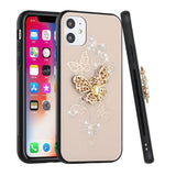 For Samsung Galaxy S21 FE /Fan Edition 3D Diamond Bling Sparkly Glitter Ornament Engraving Hybrid Rugged Metal Fashion  Phone Case Cover