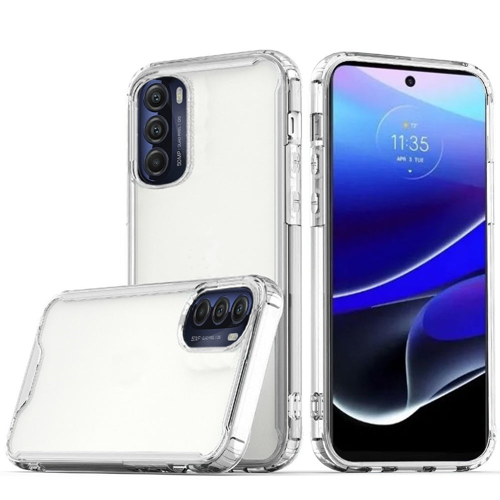 For Samsung Galaxy Note 10 Plus Colored Shockproof Transparent Hard PC + Rubber TPU Hybrid Bumper Slim Protective Clear Phone Case Cover