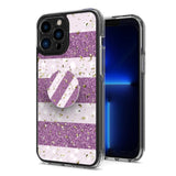 For Apple iPhone 13 /13 Mini/ 13 Pro/ 13 Pro Max Elegant Pattern Design Bling Glitter Hybrid Cases with Ring Stand Pop Up Finger Holder Kickstand  Phone Case Cover