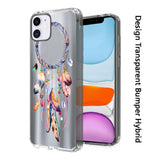 For Apple iPhone 13 Mini (5.4") Fashion Hybrid Design Image Transparent Rubber TPU Protector Thin Shell Back PC Armor  Phone Case Cover