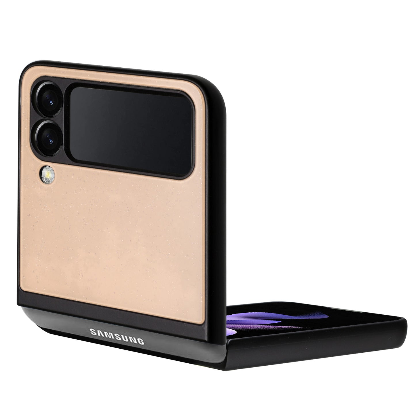 For Samsung Galaxy Z Flip 4 5G Diamond Bling Sparkly Glitter Ornaments Engraving Hybrid with Ring Stand Fashion  Phone Case Cover