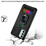 For Samsung Galaxy A33 5G Wallet Case with Ring Stand & Slide Camera Cover Credit Card Holder, Military Grade Hard Shockproof  Phone Case Cover