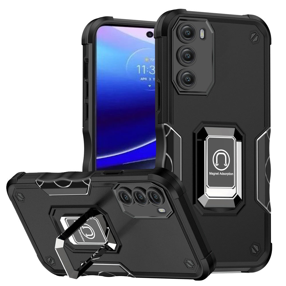 For Motorola Moto G Stylus 4G 2022 Hybrid Magnetic Ring Holder Stand Kickstand Heavy Duty Rugged TPU Silicone Shockproof  Phone Case Cover