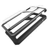 For Apple iPhone 12 /12 Pro (6.1") Clear Hybrid Aluminum Alloy Protective Shockproof Hard Back Dual Layer Bumper Frame  Phone Case Cover