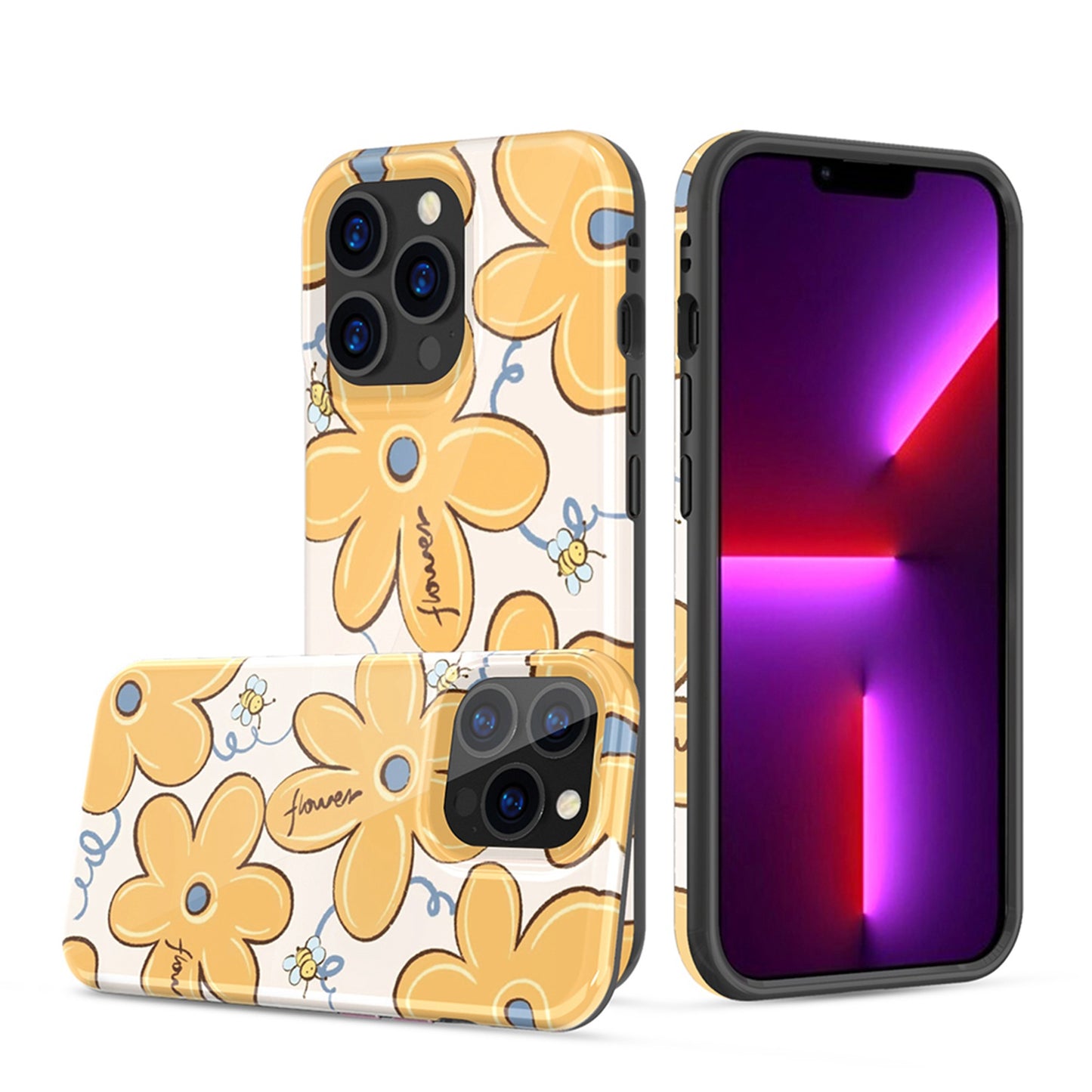 For Apple iPhone 14 /Plus Pro Max Pattern Stylish Fashion Design Hybrid Rubber TPU Hard PC Shockproof Slim  Phone Case Cover
