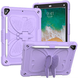 Case for Apple iPad Air 4 / iPad Air 5 / iPad Pro (11 inch) Butterfly Wings Kickstand 3in1 Tough Hybrid with Pencil Holder Heavy Duty Rugged Shockproof Full Protective Purple Tablet Cover
