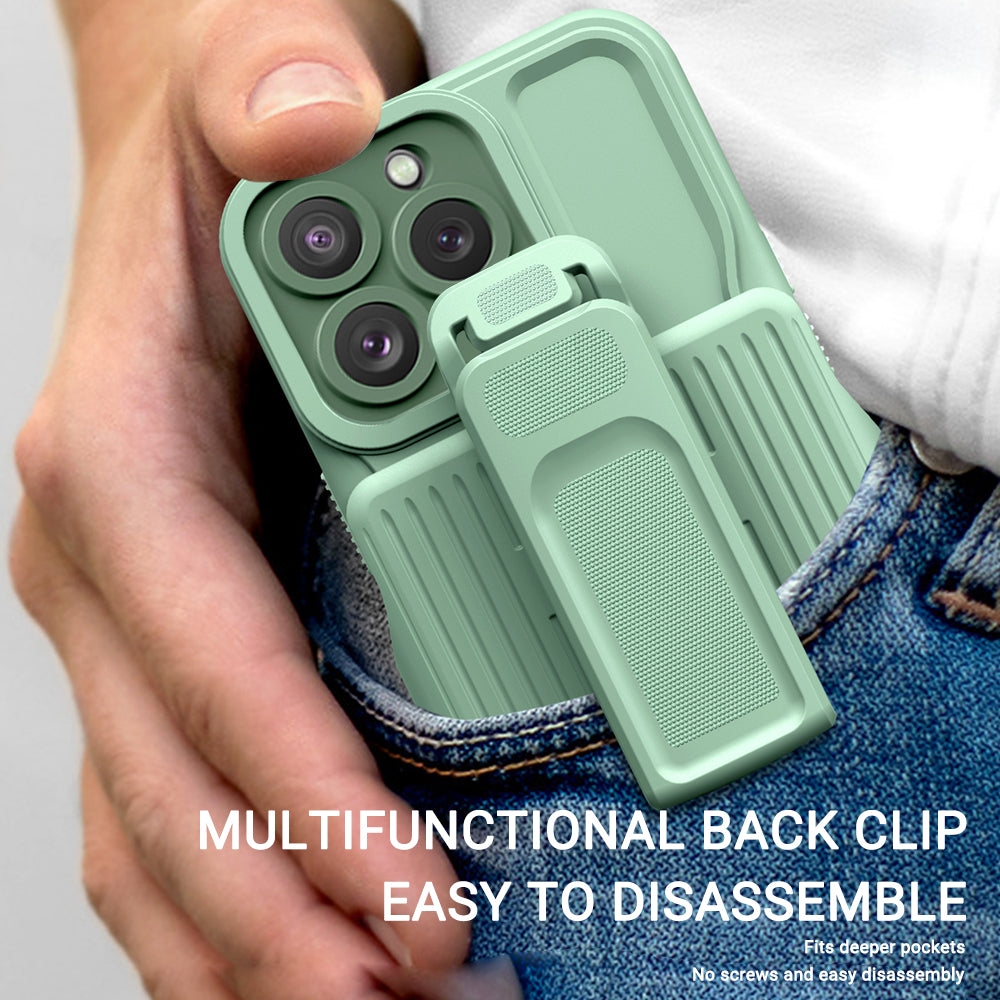 For Apple iPhone 14 /Plus Pro Max Hybrid Combo 2in1 with Secure Clip-on Holster, Kickstand & Camera Opening  Phone Case Cover