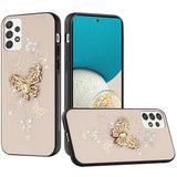 For Samsung Galaxy A53 5G 3D Diamond Bling Sparkly Glitter Ornaments Engraving Hybrid Armor Rugged Metal Fashion  Phone Case Cover