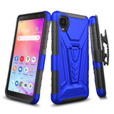 For Samsung Galaxy A12 5G Hybrid Armor Kickstand with Swivel Belt Clip Holster Heavy Duty 3 in 1 Defender Shockproof Rugged  Phone Case Cover