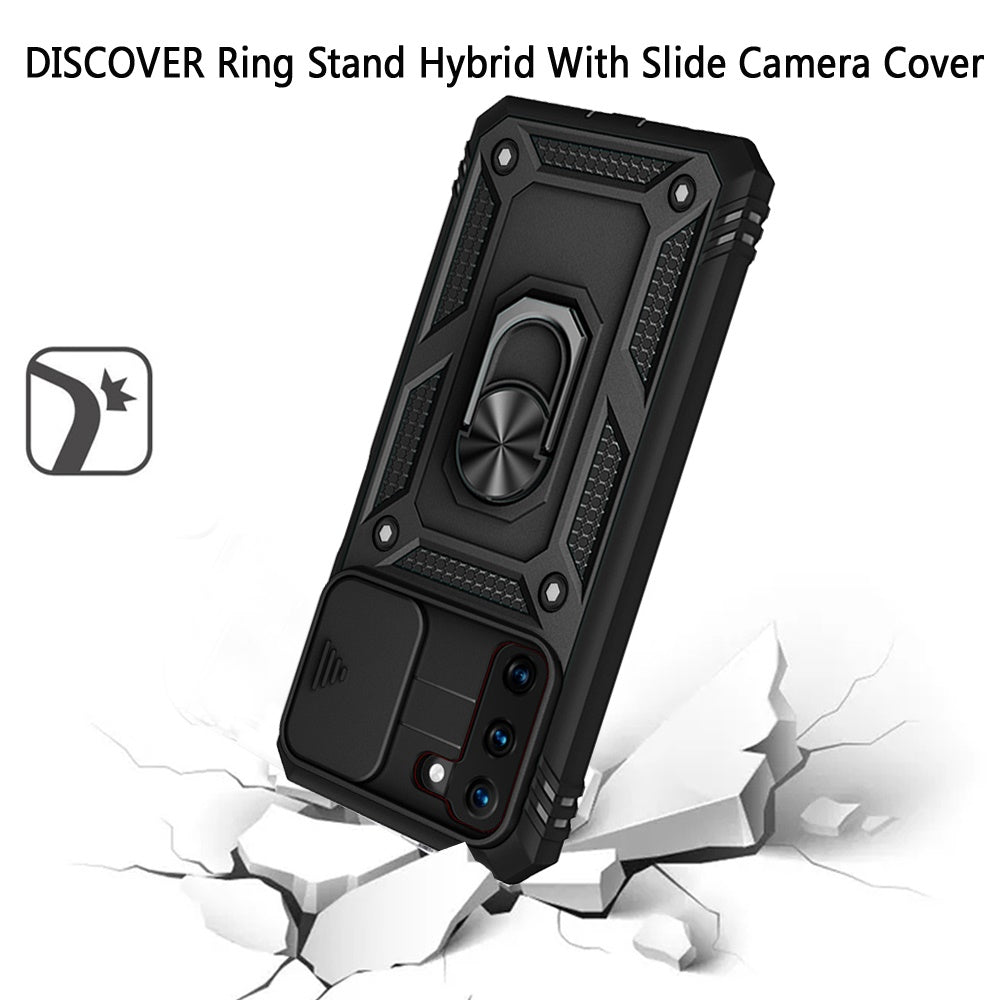 For Apple iPhone 14 Plus (6.7") Hybrid Built-in 360° Rotate Magnetic Ring Stand Camera Protection Heavy Duty Shockproof  Phone Case Cover