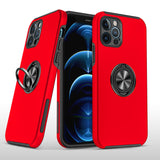 For Apple iPhone 11 (6.1") Hybrid 360 Degree Rotatable Metal Invisible Ring Stand Holder Fit Magnetic Car Mount Shockproof  Phone Case Cover