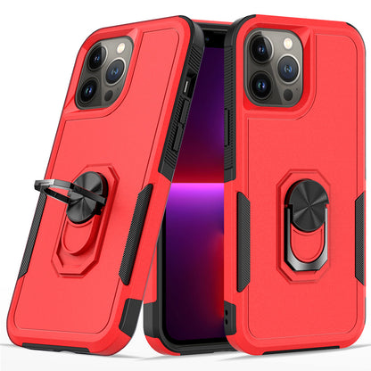 For Apple iPhone 14 /Plus Pro Max Ring Holder Stand, Support Magnetic Car Mount, Hard PC Back TPU Hybrid Shockproof  Phone Case Cover