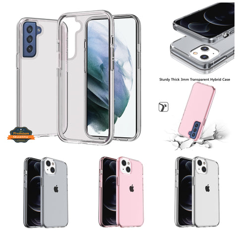 For Samsung Galaxy A33 5G Transparent Shock Absorption Thick TPU Rubber Gel Soft Ultra Thick 3mm Hybrid Silicone Protective Slim  Phone Case Cover