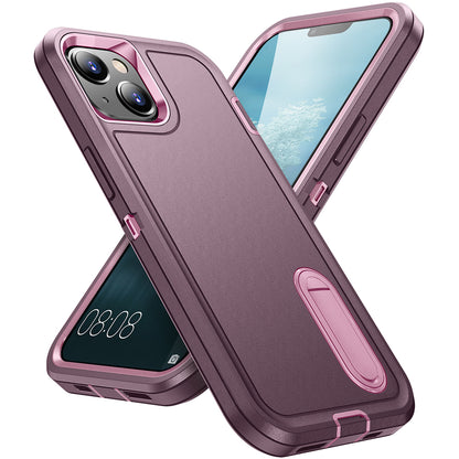 For Apple iPhone 14 /Plus Pro Max Hybrid Protective Hybrid Armor 3 in 1 Shockproof with Kickstand Heavy Duty Rugged  Phone Case Cover