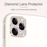 For Apple iPhone 14 Pro (6.1") Camera Lens Zinc Alloy With Diamond Bling Glitter Lens Protective Camera Decoration Black