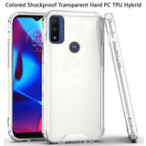 For Motorola Moto G Pure Colored Shockproof Transparent Hard PC + Rubber TPU Hybrid Bumper Shell Thin Slim Protective  Phone Case Cover