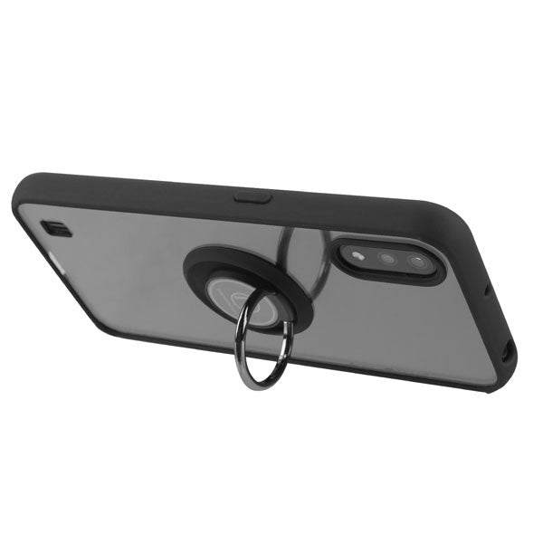 For Samsung Galaxy A03S Transparent Hybrid PC Magnetic Ring Stand (work with Car Mount) Detachable Frame Bumper  Phone Case Cover