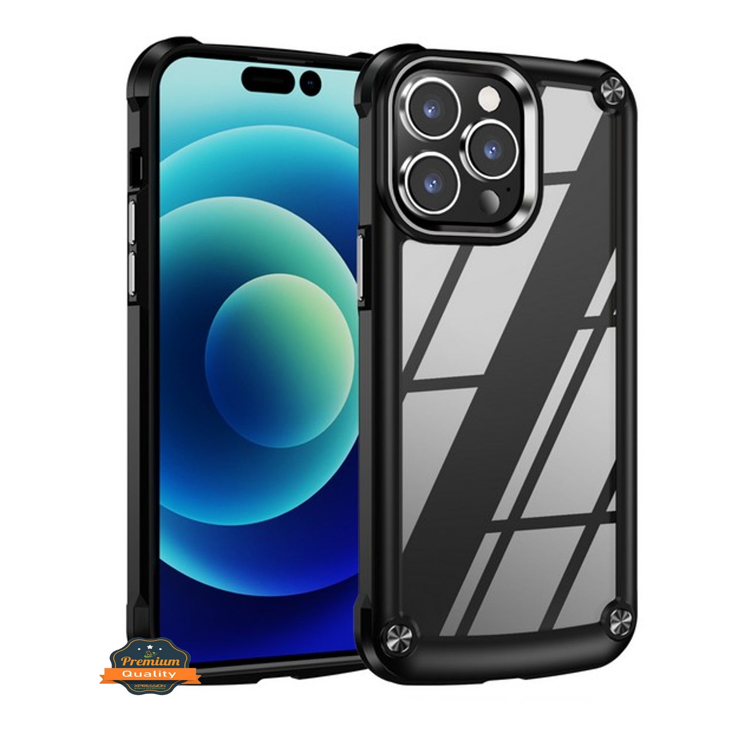 For Apple iPhone 14 Plus (6.7") Heavy Duty Hybrid Clear back Shield Hard TPU Bumper Edge Frame Shockproof Protective  Phone Case Cover