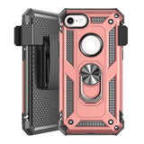 For Apple iPhone SE 2022 /SE 2020/8/7 with Belt Clip Holster Ring Stand Holder, Military Grade Fit for Magnetic Car Mount Shockproof Hybrid Rugged  Phone Case Cover
