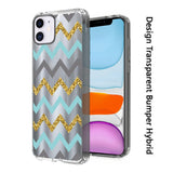For Apple iPhone 13 (6.1") Fashion Hybrid Design Image Transparent Rubber TPU Protector Thin Shell Back PC Armor  Phone Case Cover