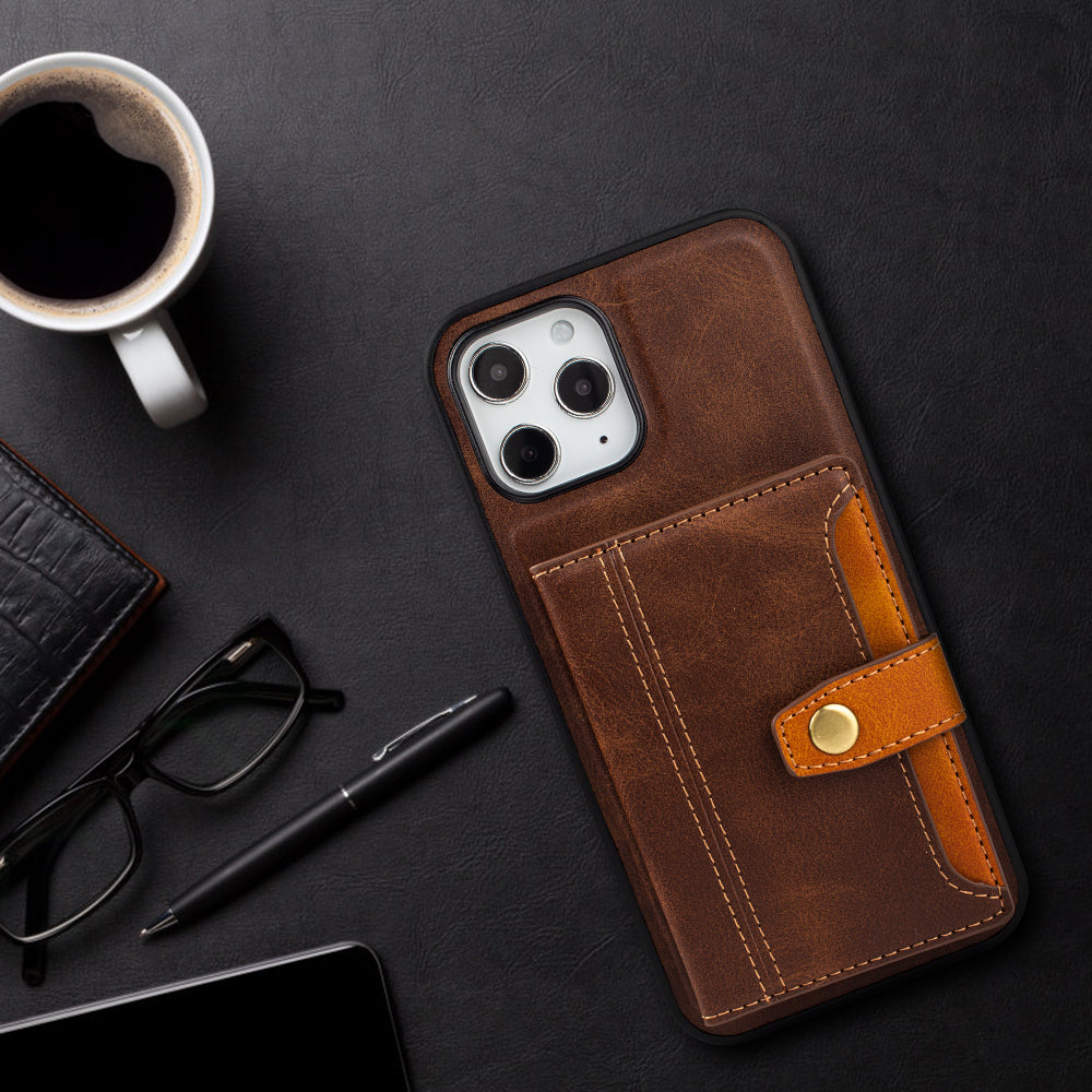 For Apple iPhone 14 /Plus Pro Max Leather Wallet Case Multi Card Slim Hybrid Pouch with 5 Credit Card & ID Slots Stand Flip  Phone Case Cover
