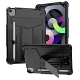 Case for Apple iPad Air 4 / iPad Air 5 / iPad Pro (11 inch) Tough Hybrid Kickstand Vertical 3in1 Shockproof Anti-Scratch PC + Silicone Armor Black Tablet Cover