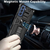 For Samsung Galaxy S21 FE /Fan Edition Hybrid 3in1 Combo Holster Belt Clip with Kickstand, Full-Body Protective Military-Grade  Phone Case Cover
