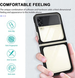 For Samsung Galaxy Z Flip 3 5G Clear Crystal Transparent Shock Absorption Hybrid Slim Hard PC Anti-Scratch Shell Protective  Phone Case Cover