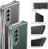 For Samsung Galaxy Z Fold 3 5G Ultra Thin Transparent Premium PC Hard TPU Full Protection Non-Slip Hybrid Shockproof Clear Phone Case Cover