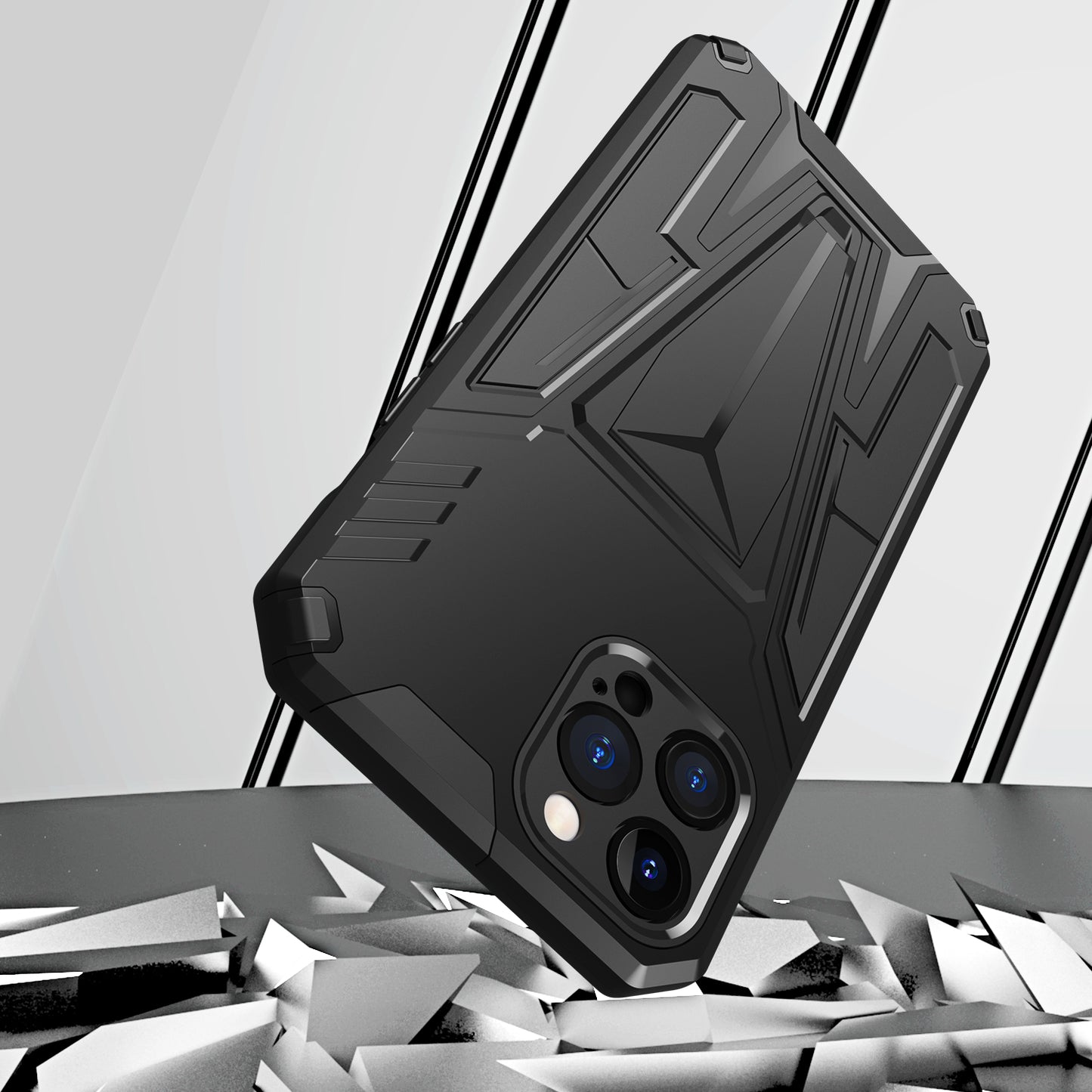 For Apple iPhone SE 3 (2022) SE/8/7 Heavy Duty Protection Hybrid Built-in Kickstand Rugged Shockproof 2in1 Military Grade  Phone Case Cover